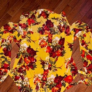 Floral Yellow Women's Top